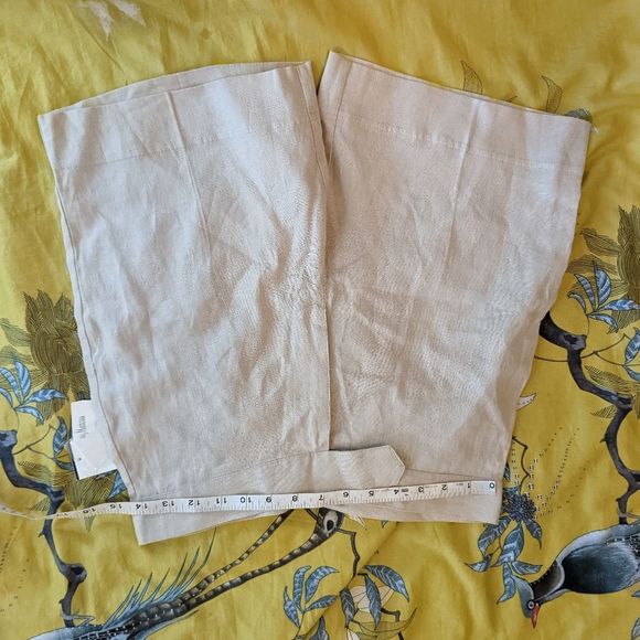 Neiman Marcus linen mom shorts sz 2 nwt light tan high waist - Picture 3 of 5